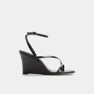Lineria sandal med remmar och kilklack